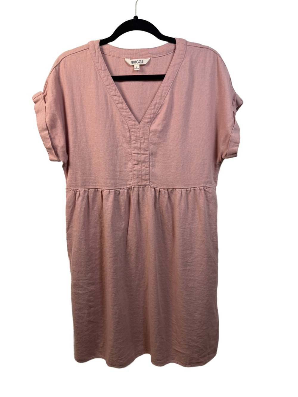 Briggs New York Dusty Rose Linen blend dress